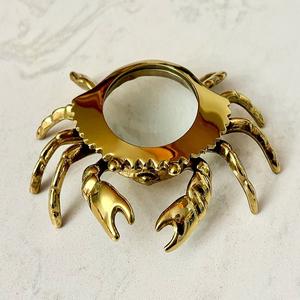 Loupe en laiton nautique forme de crabe poids du papier loupe de crabe maison et bureau Table décorative marine en laiton loupe cadeau - Product Image 1