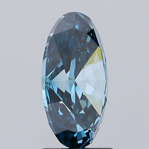 Bague de fiançailles de luxe en diamant de laboratoire de couleur bleue de 3,02 carats, taille ovale, VS, certifiée IGI, diamant CVD en croissance, design de créateur - Product Image 5