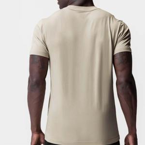 Camiseta de entrenamiento de rendimiento para hombre OEM con tecnología de absorción de sudor para Fitness y gimnasio 100% camisetas de algodón para hombre - Product Image 6
