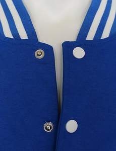 Chaquetas universitarias de talla grande para hombre de alta calidad con cuello levantado Logotipo personalizado Decoración de bolsillo Chaquetas universitarias en blanco al por mayor - Product Image 3