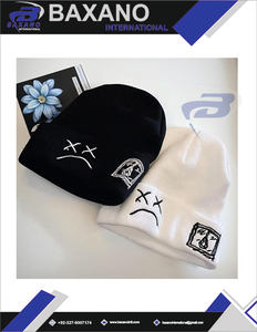 bonnet homme Minimalist Face Embossed Breathable <b>Waterproof</b> Unisex Street Style Winter Anime <b>Beanie</b> Cap Custom Logo Travel - Product Image 5