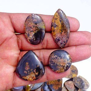 High Quality Natural Indonesian <b>Moss</b> <b>Agate</b> Loose Gemstone Cabochon of Mixed Shape and Size for Jewelry Making Quartz Material - Product Image 2