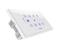Module d'interrupteur intelligent WiFi électronique 4 voies Fox Domotics en verre, compatible Google Alexa, garantie 3 ans, capacitif