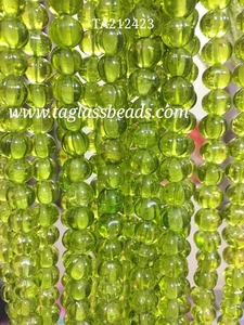 Lampwork ลูกปัดผสมเส้นสีเขียวบุษราคัมลูกปัดแก้วอินเดียลูกปัดขนาดใหญ่และขนาดเล็กสำหรับทำเครื่องประดับทำกล่องกำไลบรรจุ - Product Image 5