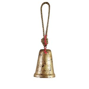 NEW DESIGN Christmas Decoration <b>Bells</b>, Rustic Clay fired <b>Bells</b> from India, Decorative Modern Cowbells, Metal Gold <b>Bells</b> On Rope - Product Image 1