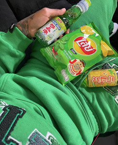 Sudadera con bordado de chenilla de algodón personalizada unisex, Sudadera con capucha forrada de satén, conjunto de chándal con pantalones de chándal para hombre - Product Image 2