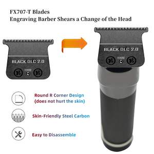 Lames de rechange réglables en acier inoxydable pour tondeuses à cheveux électriques USB à piles, pour usage domestique et automobile - Product Image 5