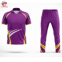 Ventes chaudes, prix direct d'usine, design original, impression par sublimation complète, costume de cricket d'équipe, club, adulte, entièrement personnalisé