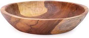 Cuenco de madera pulido de diseño elegante para servir ensaladas y alimentos, cuenco de madera personalizado hecho a mano en Nuevo para cuenco de utensilios de cocina - Product Image 6
