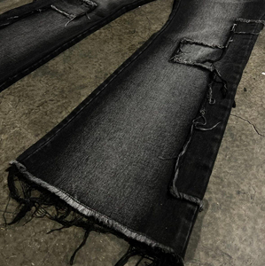 Pantalones de mezclilla desgastados bordados personalizados, ropa de calle personalizada, pantalones vaqueros de mezclilla acampanados vintage holgados de gran tamaño para hombres - Product Image 5