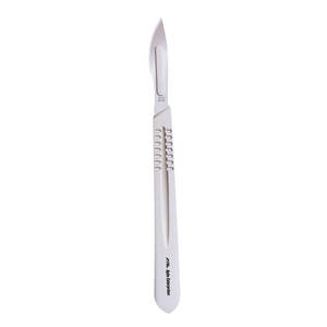 Manche de lame de scalpel manuel en acier inoxydable n° 4 Poignées de scalpel chirurgical durables et réutilisables pour une coupe de précision médicale - Product Image 5