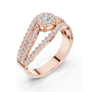 0.766 CT Lab Diamond Engagement <b>Ring</b> VVS-VS EF Clarity 18KT, 14KT, 10KT Gold & 925 <b>Silver</b> Rose, Yellow, White Gold & - Product Image 6