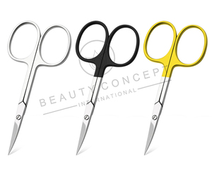 Ciseaux à cuticules en acier inoxydable à lame courbée pour droitiers, outil précis et durable pour la coupe des sourcils, des cils et des ongles - Product Image 2