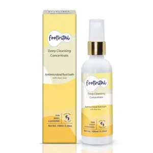 Footvital Deep Cleansing Concentrate Daily Foot Wash Liquid for Fresh Feet with Aloe-Vera & Bergamot Oil-100ml