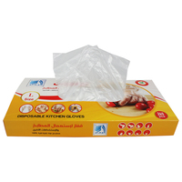 100 pièces de gants jetables en HDPE, gants en plastique transparent, sans poudre et sans latex, grande taille