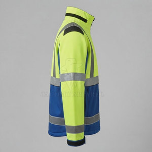 Chaqueta de Seguridad para la Construcción, Recién Llegada, Material Fluorescente, Tiras Reflectantes, Cierre Frontal, Múltiples Bolsillos, Ropa de Trabajo - Product Image 4