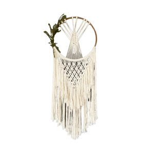 Atrapasueños de ganchillo de Color marrón DIY con macramé, pluma hecha a mano, mal de ojo, adorno colgante de pared, decoración del hogar - Product Image 5