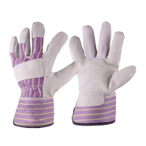 Venta al por mayor de cuero de vaca personalizar el logotipo de alta resistencia de cuero guantes de trabajo protección de las manos de los hombres Real Guante de cuero sólido para los hombres - Product Image 6