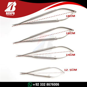 Micro Tijeras Vannas de 8cm con Punta Nano, Acero Inoxidable, Rectas, Afiladas, Reutilizables, Herramienta Microquirúrgica Oftalmológica, Neuroquirúrgica y Estética - Product Image 5