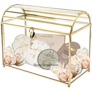 Boîtes d'invitation de mariage uniques en verre acrylique transparent avec logo personnalisé, plaqué or, fabrication directe d'usine - Product Image 4