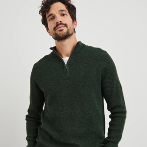 Suéter informal personalizado para hombre, suéter deportivo con cremallera de algodón, suéter de punto con cremallera para hombre, prendas de punto con cremallera - Product Image 5