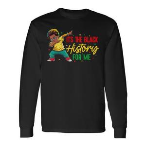 <b>Black</b> History Month Kids Long Sleeve T-<b>Shirt</b> Dab Design Crew Neck For <b>Boys</b> - Product Image 1