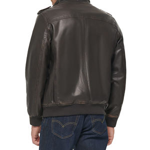 Chaqueta de Cuero de Oveja Genuina con Logotipo Personalizado, Color Sólido, Prenda Exterior Moderna, Chaquetas de Cuero de Alta Calidad para Hombre - Product Image 2