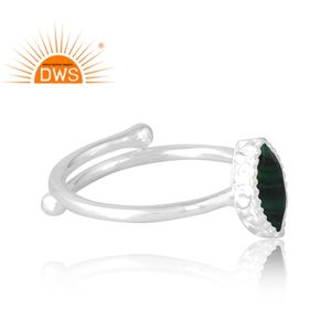 Dernière vente en argent Sterling 925 malachite naturelle bague en pierres précieuses bijoux personnalisés pour les femmes cadeau pour elle - Product Image 4