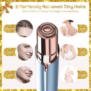 Depiladora Eléctrica Facial para Mujer con 2 Cabezales de Repuesto, Depiladora de Doble Cuchilla - Product Image 5