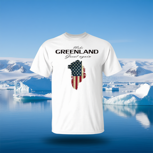 Camiseta Make Greenland Great Again, unisex, manga corta, cuello redondo, impresión digital, camiseta promocional - Product Image 3