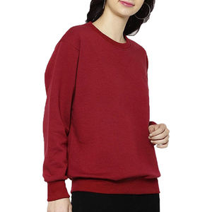 Suéter de Punto Rojo para Mujer, Cuello Redondo, Manga Larga, Color Sólido, Transpirable, para Otoño - Product Image 4