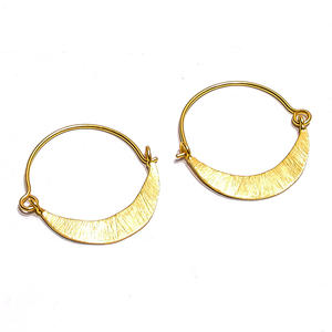 Joyería de pendiente de rodio negro y oro de alta calidad, joyería de pendiente hecha a mano, proveedor de joyería de Pendiente de oro Vermeil de latón - Product Image 3