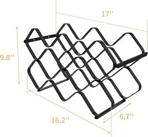 Modern Wall Mounted Metal <b>Bottle</b> Rack 10 <b>Bottle</b> Storage Holder Perfect for Soft Drink and Lemon <b>Soda</b> Organization - Product Image 4