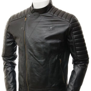 Nouveau design personnalisé Veste en cuir véritable à col montant pour hommes en peau de mouton de buffle et de vache pour hommes Style vintage et respirant - Product Image 1