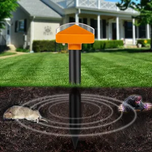 Ultrasonic And Lights Get Rid Of Mole Gopher Snake For Yard Lawns Waterproof 2 In 1 Mole Repellent Ultrasonic Gopher Repeller