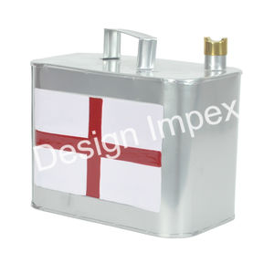 Lata decorativa de aceite de Metal, Impresión de bandera de Inglaterra personalizada, latas elegantes, contenedor diésel de gasolina, réplica de Metal, lata a los mejores precios - Product Image 4