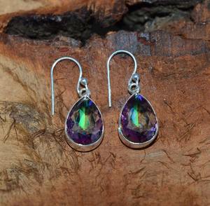 Topaze Mystique Bijoux en pierres précieuses pour femmes Boucles d'oreilles en argent style Boho Bijoux en argent sterling 925 Boucles d'oreilles faites main Cadeau - Product Image 3