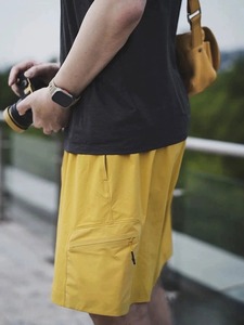 Été Hommes 100% Coton Sports Short Noir Taille Élastique Strings Plage Longueur Genou Troncs Personnalisé Casual Quick Dry - Product Image 4