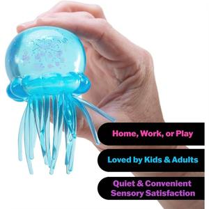 ASMR Glitter Jellyfish Squeeze Toy Stretchy TPR <b>Squishy</b> Sensory Fidget Toy for Anger & Anxiety Management - Product Image 1