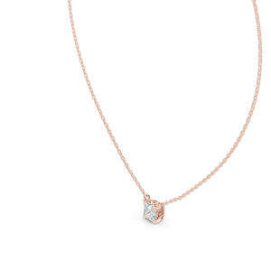 Collar con Diamante Cultivado en Laboratorio de 1 Quilate, Corte Cojín, VVS-VS EF CVD, Oro de 18K y 14K, Maz Jewels - Product Image 5