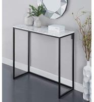 Grande table console étroite en métal pour la décoration de l'entrée et du couloir, parfaite pour afficher des photos, des lampes et des plantes