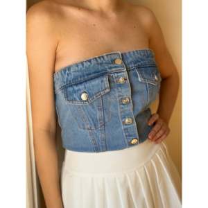 Top corsetto in Denim da donna