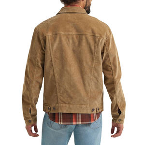 Veste en jean ample à col effiloché délavé de couleur personnalisée vintage d'hiver pour hommes, style décontracté, décoration à boutons - Product Image 2