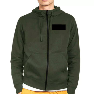 Vêtements à capuche pour hommes, automne hiver, manches longues, ample, couleur unie, décontracté, vert, 2023 - Product Image 1