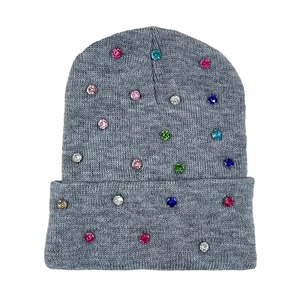 Bonnets d'hiver en laine doublée, 100% acrylique, brodés à la main avec des pierres précieuses, style hip-hop, élégants, pour l'extérieur - Product Image 5