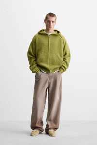 Sweat à capuche surdimensionné unisexe Fabricant de sweat à capuche baggy sport uni avec fermeture éclair complète - Product Image 3