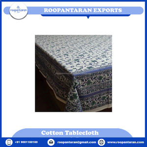 Mantel de Algodón Floral Estampado a Mano, Nuevo, Directo de Fábrica de Fabricante Indio, Ecológico, Personalizable, de Alta Calidad - Product Image 2