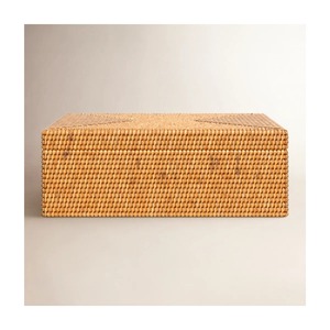 Cesta rectangular de ratán tejida a mano, cesta de almacenamiento hecha a mano, venta al por mayor, ecológica, hecha en Vietnam - Product Image 2