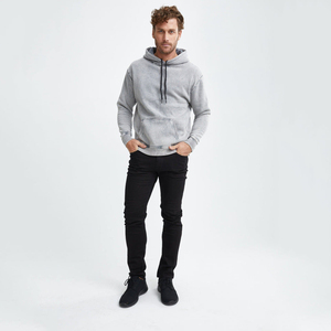 Sweat-shirts thermiques en molleton de coton personnalisés avec logo et poche pour hommes, taille adulte, streetwear, écologiques, effet délavé à l'acide - Product Image 5