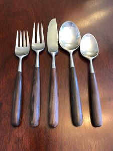 Handmade Eco-Friendly Durable Kitchen Tool <b>Set</b> Stainless Steel Utensils Rose <b>Gold</b> Effect Coating Wooden Handles Home - Product Image 4